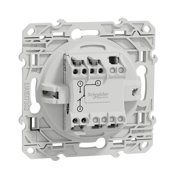SCHNEIDER ELECTRIC - Odace, va-et-vient Blanc, 10 A, à vis - large