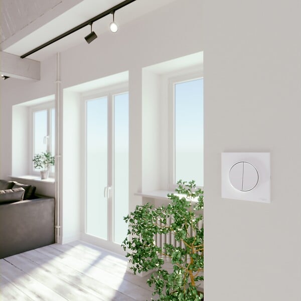 SCHNEIDER ELECTRIC - Double va-et-vient plastique Odace Blanc - large