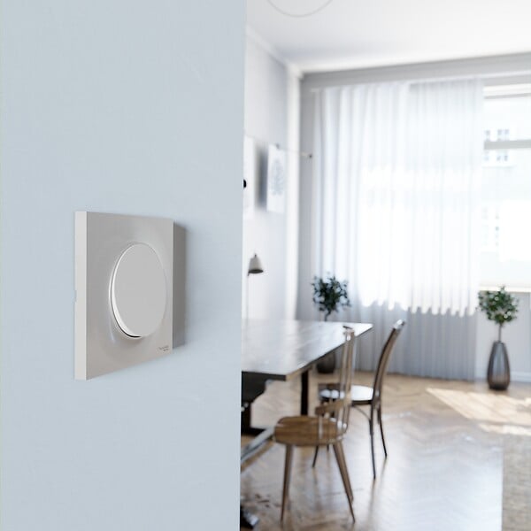 SCHNEIDER ELECTRIC - Va-et-vient aluminium - Odace - Argent - 10 A - large