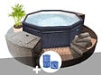NETSPA - Spa portable Netspa semi-rigide Octopus octogonal Bulles 4-6 places avec mobilier + 3 cartouches de filtration - vignette