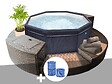 NETSPA - Spa portable Netspa semi-rigide Octopus octogonal Bulles 4-6 places avec mobilier + 3 cartouches de filtration - vignette