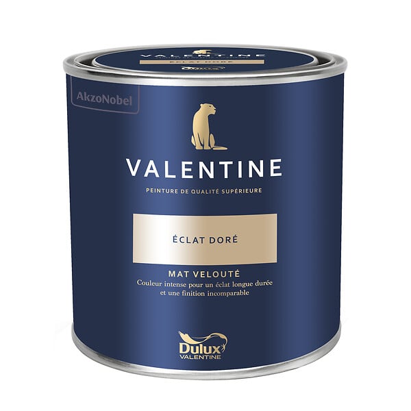 DULUX VALENTINE - Peinture murs et boiseries Valentine Éclat Doré 1L - large