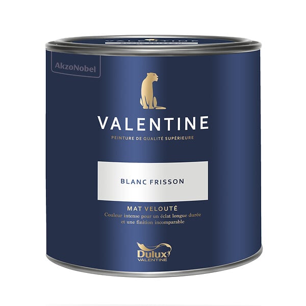 DULUX VALENTINE - Peinture Murs Valentine - Mat Velouté - Blanc Frisson - 2L - large