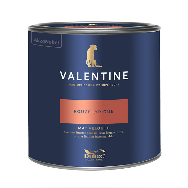 DULUX VALENTINE - Peinture murale Valentine - Mat velouté - Rouge Lyrique - 2L - large