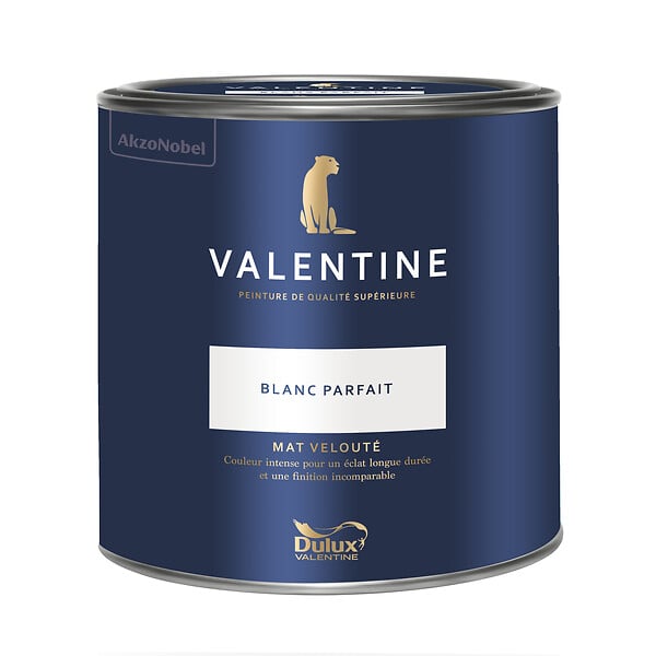 DULUX VALENTINE - Peinture Murs Valentine - Mat Velouté - Blanc Parfait - 2L - large