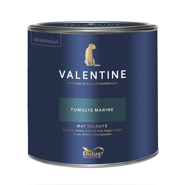 DULUX VALENTINE - Peinture murale mat velouté - Tumulte Marine - 2L - large