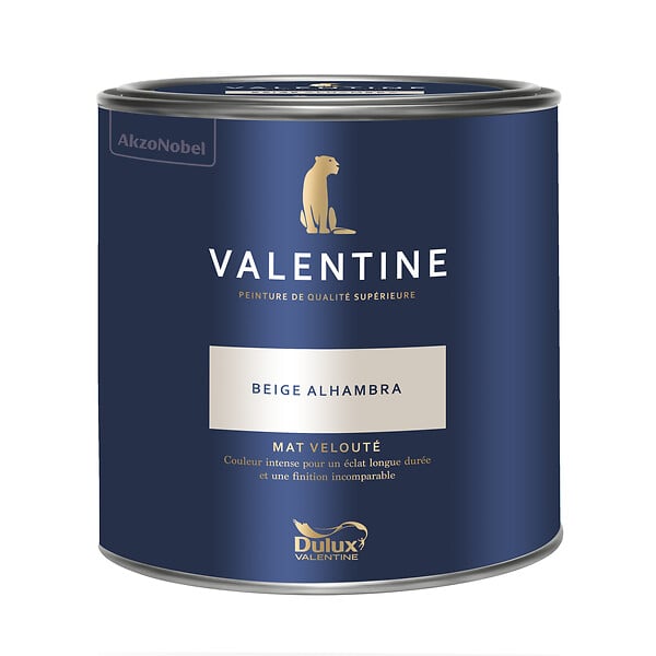 DULUX VALENTINE - Peinture murs et boiseries Mat Velouté - Beige Alhambra - 2L - large