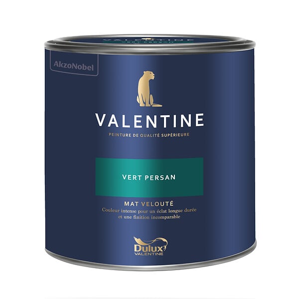 DULUX VALENTINE - Peinture murs et boiseries - Mat Velouté - Vert Persan - 2L - large