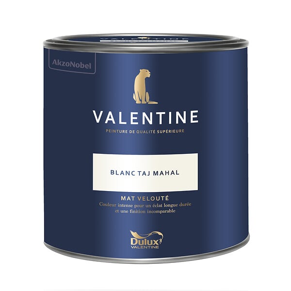 DULUX VALENTINE - Peinture murale Mat Velouté - Blanc Taj Mahal - 2L - large