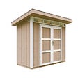 TIMBELA - Abri de Jardin Qualité Premium 3m² - L161xL294cm - Kit tout compris avec sol, tuiles bitumineuses, set de peinture-Construction de Panneaux LP Smartside- Cabane de Jardin Timbela M901A TERRA BROWN - vignette