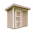 TIMBELA - Abri de Jardin Qualité Premium 3m² - L161xL294cm - Kit tout compris avec sol, tuiles bitumineuses, set de peinture-Construction de Panneaux LP SmartSide- Cabane de Jardin Timbela M901 TERRA BROWN - vignette