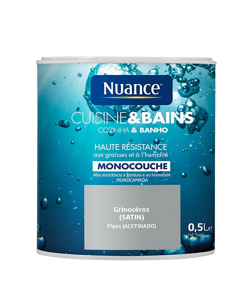 NUANCE - Peinture Cuisine et Bains - Grinoceros - Satin - 0,5L - large