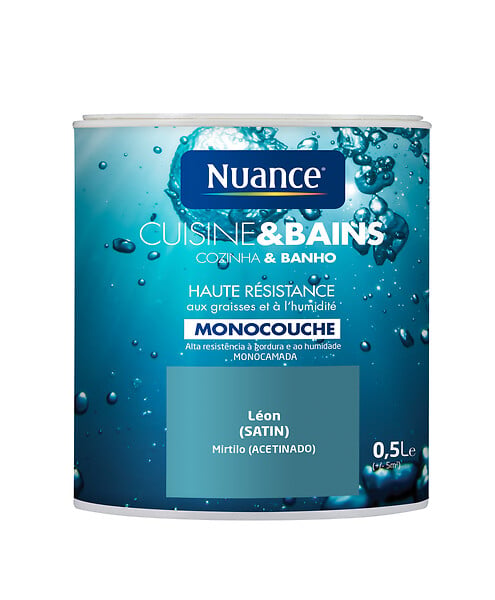 NUANCE - Peinture Cuisine et Bains - Leon - Satin - 0,5L - large