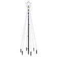 VIDAXL - vidaXL Sapin de Noël avec piquet Blanc froid 108 LED 180 cm - vignette