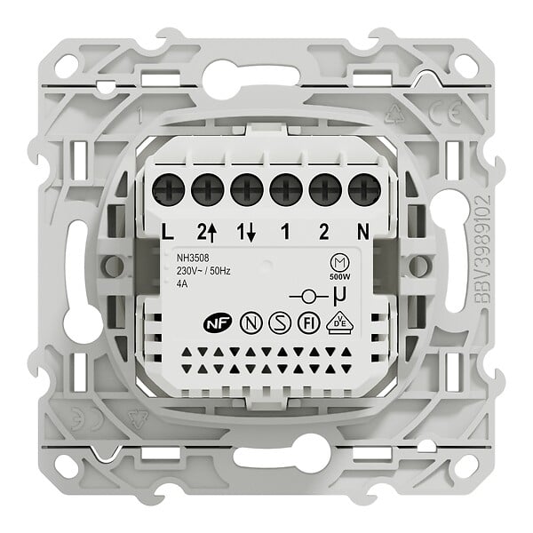 SCHNEIDER ELECTRIC - Wiser Odace - interrupteur volet-roulant - 4A - zigbee - blanc - large