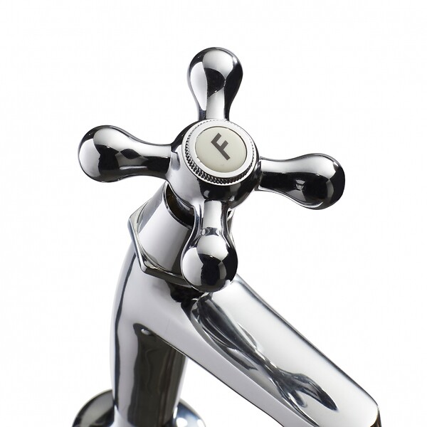 PLANETE BAIN - Robinet lave-mains chromé H 20.9 cm - rétro - eau froide uniquement - large