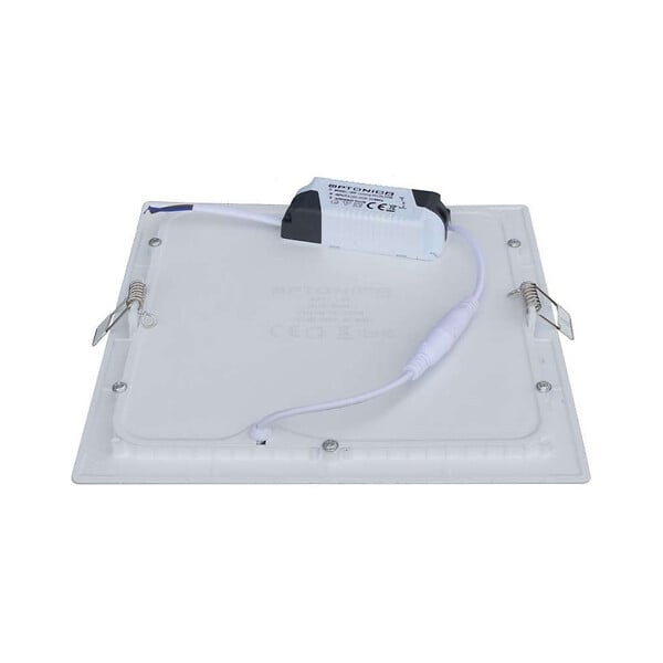 OPTONICA - Plafonnier LED Carré 18W Extra Plat Encastrable IRC95 - Blanc Naturel 4200K - large