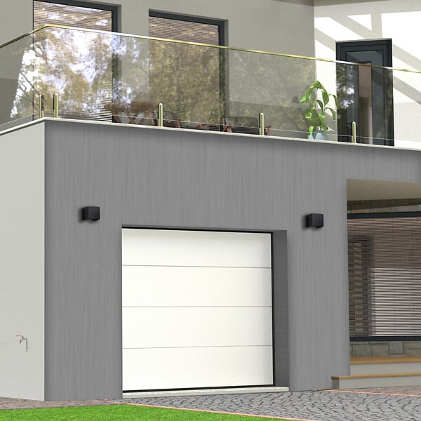 FLEXIDOOR - Porte sectionnelle lisse sans rainures - Blanche - 2,4x2,0m - large