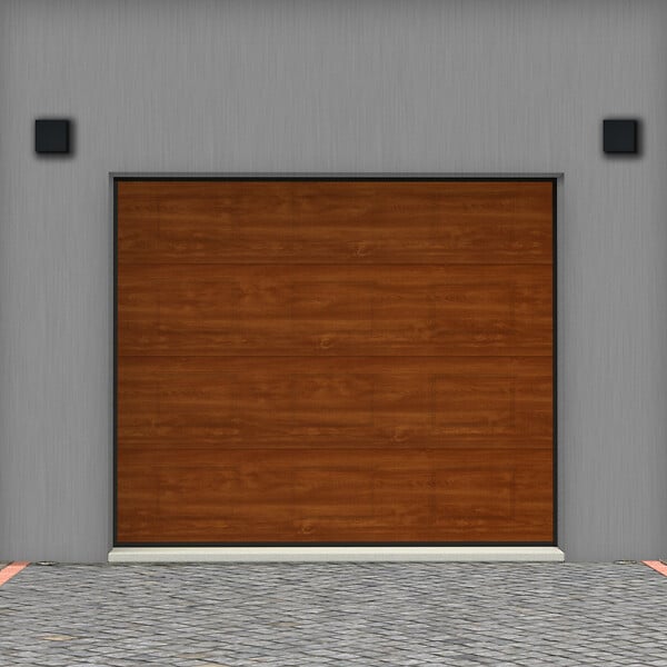 FLEXIDOOR - Porte sectionnelle Woodgrain Chêne Doré - 2,40x2,00m - large