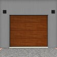 FLEXIDOOR - Porte sectionnelle Woodgrain Chêne Doré - 2,40x2,00m - vignette