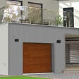 FLEXIDOOR - Porte sectionnelle Woodgrain Chêne Doré - 2,40x2,00m - vignette