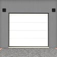 FLEXIDOOR - Porte sectionnelle lisse - Blanche - 2,5x2,125m - vignette