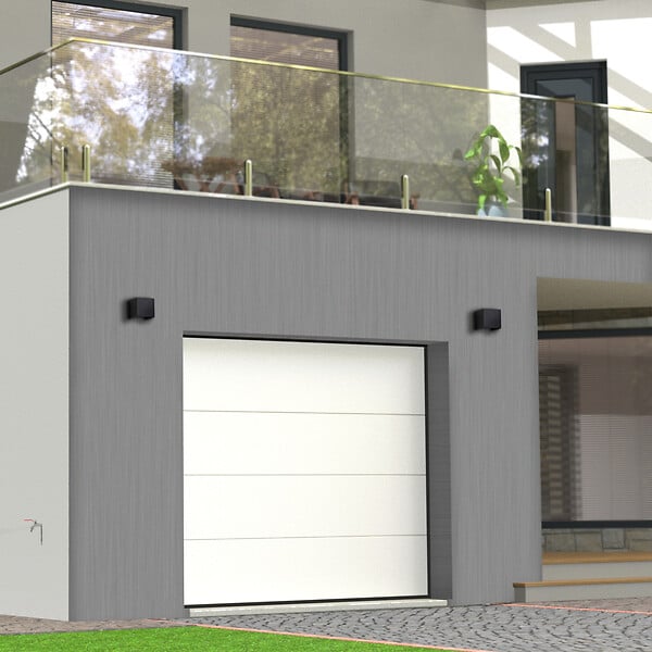 FLEXIDOOR - Porte sectionnelle lisse - Blanche - 2,5x2,125m - large