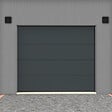 FLEXIDOOR - Porte sectionnelle lisse sans rainures - Grise - 2,5x2,125m - vignette