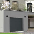 FLEXIDOOR - Porte sectionnelle lisse sans rainures - Grise - 2,5x2,125m - vignette