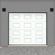FLEXIDOOR - Porte sectionnelle Woodgrain Blanche - 2,5x2,125m - vignette