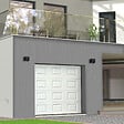FLEXIDOOR - Porte sectionnelle Woodgrain Blanche - 2,5x2,125m - vignette