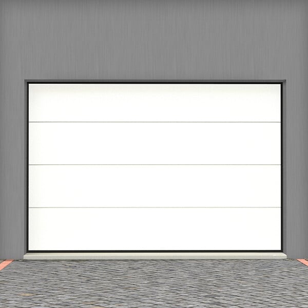 FLEXIDOOR - Porte sectionnelle lisse sans rainures - Blanche - 3,0x2,0m - large