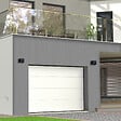 FLEXIDOOR - Porte sectionnelle lisse sans rainures - Blanche - 3,0x2,0m - vignette
