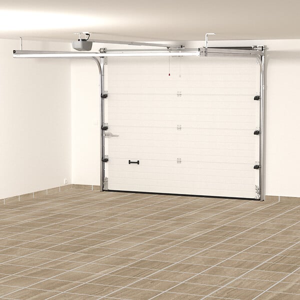 FLEXIDOOR - Porte sectionnelle lisse sans rainures - Blanche - 3,0x2,0m - large