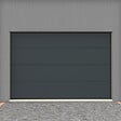FLEXIDOOR - Porte sectionnelle lisse sans rainures - Grise - L.3xH.2m - vignette