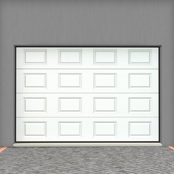 FLEXIDOOR - Porte sectionnelle Woodgrain PLUS - Blanche - H.3,0xL.2,0m - large