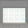 FLEXIDOOR - Porte sectionnelle Woodgrain PLUS - Blanche - H.3,0xL.2,0m - vignette