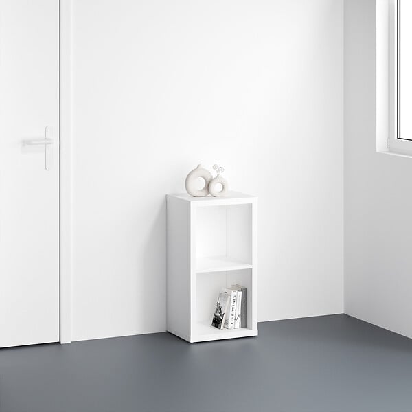 MODE DE VIE - Meuble 2 cases Cubyx - PVC - Blanc - H69,5xL37xP29,5cm - large