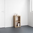 MODE DE VIE - Meuble 2 cases Cubyx en PVC - Chêne - H69,5xL37xP29,5cm - vignette