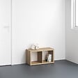 MODE DE VIE - Meuble 2 cases Cubyx en PVC - Chêne - H69,5xL37xP29,5cm - vignette