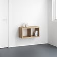 MODE DE VIE - Meuble 2 cases Cubyx en PVC - Chêne - H69,5xL37xP29,5cm - vignette