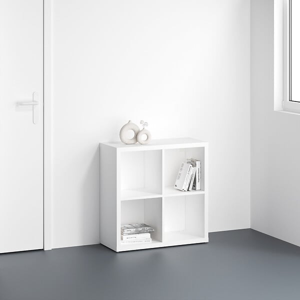 MODE DE VIE - Meuble 4 cases Cubyx - PVC - Blanc - H69,5xL69,5xP29,5cm - large