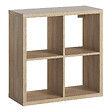 MODE DE VIE - Meuble 4 cases Cubyx - PVC - Chêne sanoma - L69,5xH69,5xP29,5cm - vignette