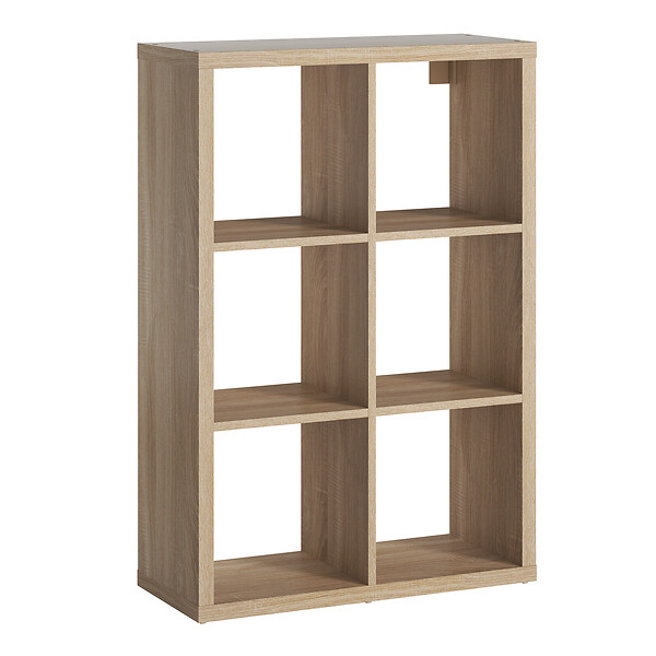 MODE DE VIE - Meuble 6 cases PVC Cubyx - Chêne sanoma - H102xL69,5xP29,5cm - large
