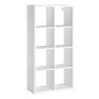 MODE DE VIE - Meuble 8 cases Cubyx en PVC - Blanc - H134,5xL69,5xP29,5cm - vignette