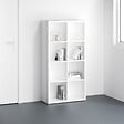 MODE DE VIE - Meuble 8 cases Cubyx en PVC - Blanc - H134,5xL69,5xP29,5cm - vignette