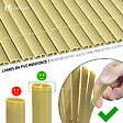 VOUNOT - Canisse PVC brise vue ultra renforce avec attaches de fixation 90x500cm beige - vignette