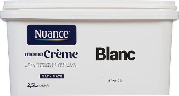 NUANCE - Peinture MonoCrème - Blanc - Mat - 2,5L - large