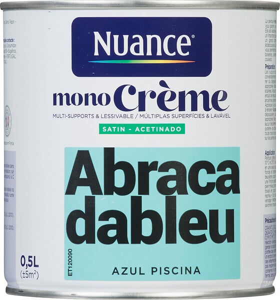 NUANCE - Peinture MonoCrème - Abracadableu - Satin - 0,5L - large