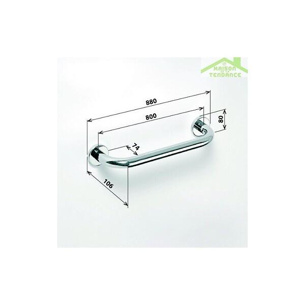 BEMETA - Barre de maintien de douche HELP en blanc comaxite - large